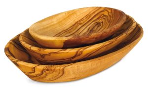Set of three oval bowls