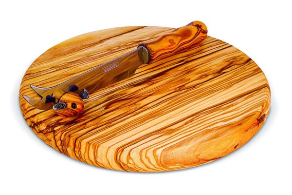 Round cutting board with mouse